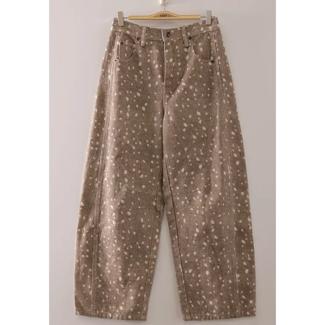Bambi Print Barrel Jeans