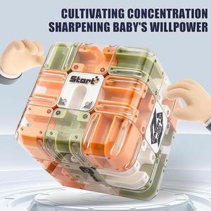 3D Ball Maze Cube Puzzle Educational Logic Cube for Kids, Parent Child Battle Game, Stress Relief Toy for Logical Thinking Training Father's Day Gift