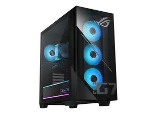 ASUS ROG GM700 (2025) Gaming Desktop PC, AMD Ryzen 7 8700F Processor, AMD Radeon RX 9060 XT PRIME OC, 1TB M.2 NVMe PCIe 4 SSD, 32GB DDR5 RAM, Windows 11 Home, GM700TZ-NB766