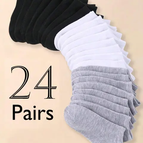 Unisex Solid Color Ankle Socks, Casual Comfortable Breathable Socks for Kids, Youth Socks, Multipack Knit Socks, Kids Socks, Casual Comfy Socks, Breathable Plain Socks, Breathable Polyester Socks, Knitted Socks