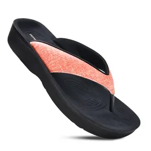 AEROTHOTIC – Mellow Flip Flops for Women - Vegan Leather - Padded Straps - Non-Slip Sole
