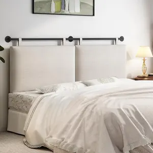Headboards  Size Bed Headboard Wall Mounted Headboards for Bed with Linen Upholstery Cabeceras De Cama Hanging Headboard for Bedroom (Beige, )
