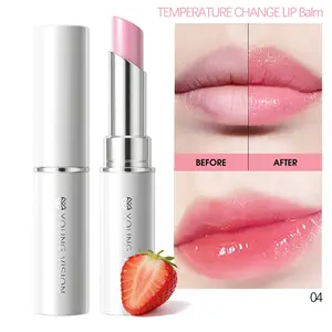 Strawberry Flavor Temperature-Sensitive Lip Balm, Moisturizing and Nourishing, Long-Lasting Lip Membrane, Daily Lip Care
