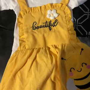 Adorable Toddler Bee Dress Set: Soft Corduroy 2-Piece Outfit with Long Sleeve Shirt | Comfy Baby Girl Clothes(6M-3Y)