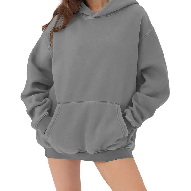 Hatant Human Ultimate Comfort Oversized Fleece Lined Sweatshirt - Unisex Casual Pullover for Men and Women - Long Sleeves, Super Soft, Warm, Acid Wash - Ideal for Lounging and Athletic Activities - Machine Washable
