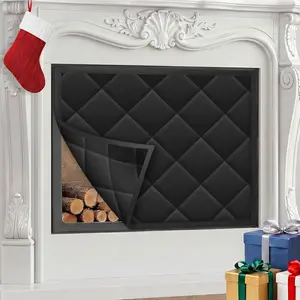 Magnetic Fireplace Cover Fireplace Draft Blocker Save Energy Indoor Draft Stopper for Winter Heat Loss and Summer Cooling Insulation Cover Blanket for Iron Frame 39 x 32