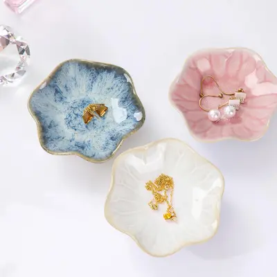 YOBRO Ceramic Waving Lucky Cat Jewelry Tray — Cute Ring Holder & Trinket Dish For Vanity Or Desk - View #13