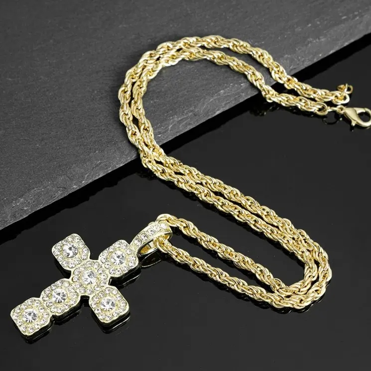Gold Pendant + 18-inch Rope Chain