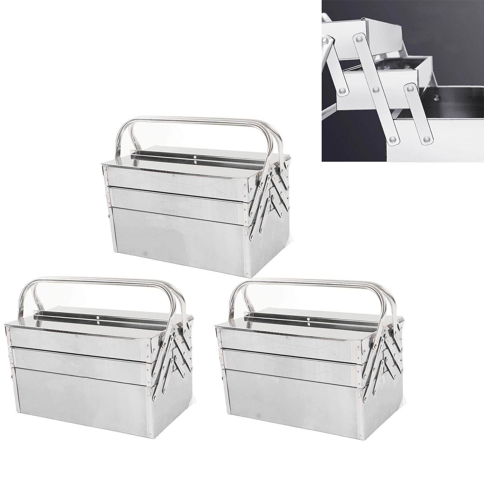 Cantilever Tool Box Rustproof High Hardness Retractable Portable Folding