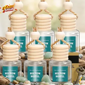 Premium Scent Car Air Freshener, 6 Pack Hotel Scent Collection Diffuser Set, Long Lasting Luxury Fragrance Essential Oil Aromatherapy, Hanging Air Freshener for Car Interior Accessories Unisex