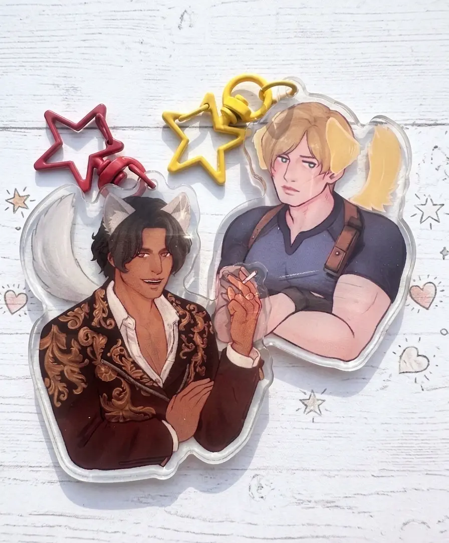 Resident Evil 4 Acrylic Keychain | Leon Kennedy, Luis Serra Navarro