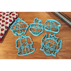 Mario Odyssey Cookie Cutters - Bowsette, Rosalina, Daisy, Shygal, Bowser Jr