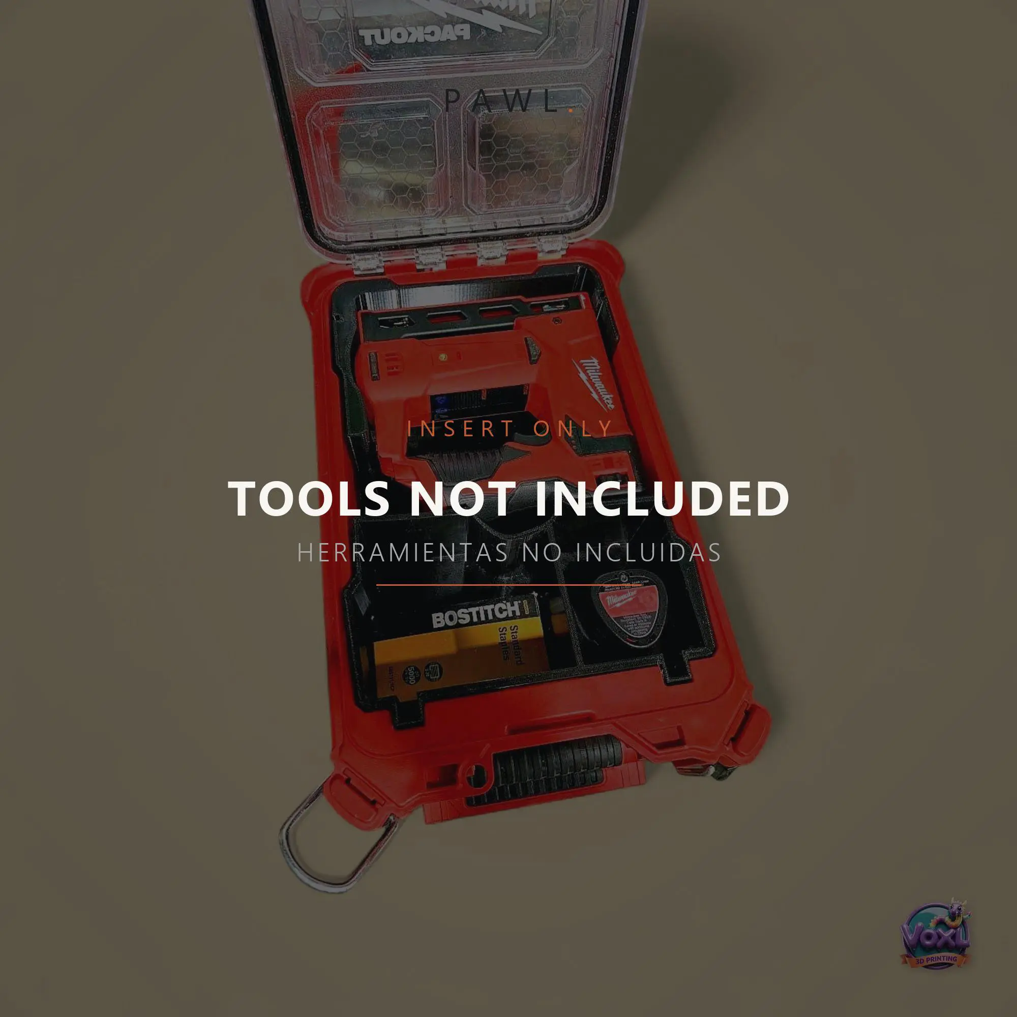 Milwaukee packout organizer insert 3d printed custom abs tool tray made in usa