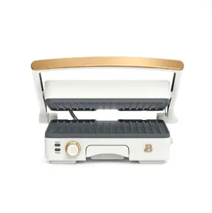 Beautiful 2-in-1 Panini Press & Grill, White Icing by Drew Barrymore