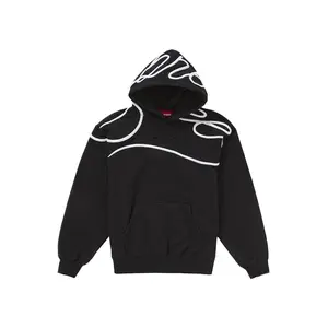 Supreme Men's Shoulder Script Hooded Sweatshirt Black, from StockX