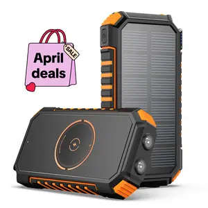 【Gift for Mom】Solar Power Bank 26800mAh, Wireless Portable Charger Fast Charge 3.0A Solar Charger External Battery with 4 Outputs & Flashlight for Phone, Tablet and Camping Outdoors, Best Gifts for Family, Friends