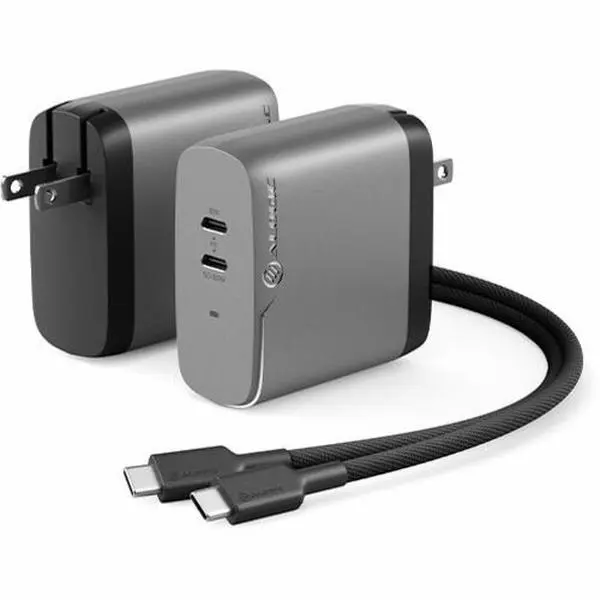 Alogic 2X68 Rapid Power 68W GaN Wall Charger Space Gray WCG2X68SGR-US