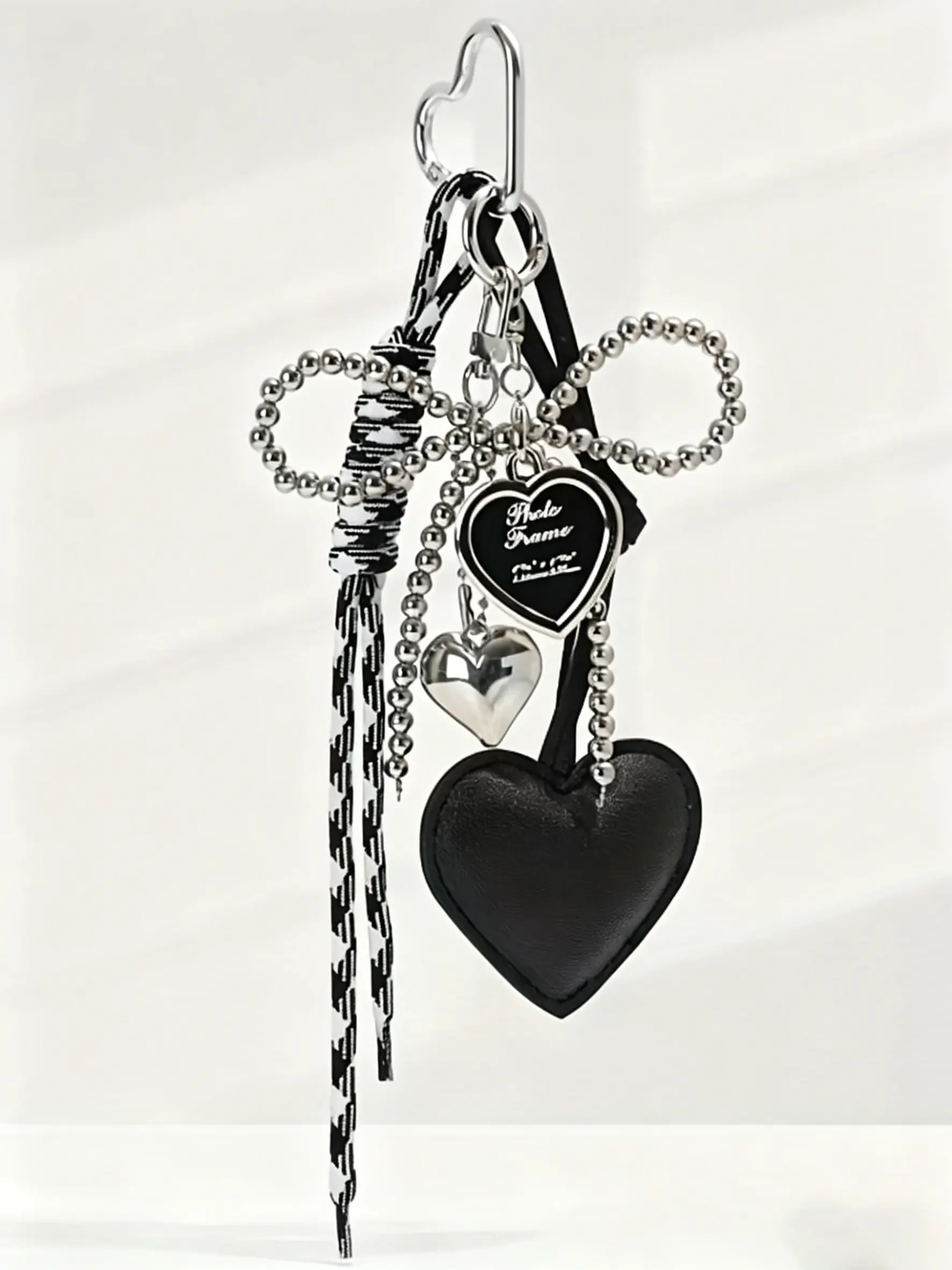 Bag Pendant Beaded Bow Bag Charm, Purse Charms 3d Heart Color Blocking Couple Gifts Suitable For Bags And Keys Gift To A Friend Bag & Purse Accessories, Cute Bag Charms, Charms For Purses, Bag Accessory