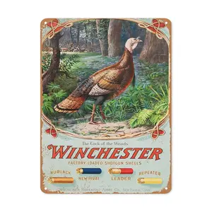 WSTKJW Hunting Metal Signs Vintage Western Wall Decor for Home Man Cave Room Garage Retro Tin Poster Plaque 12"x8" Inch