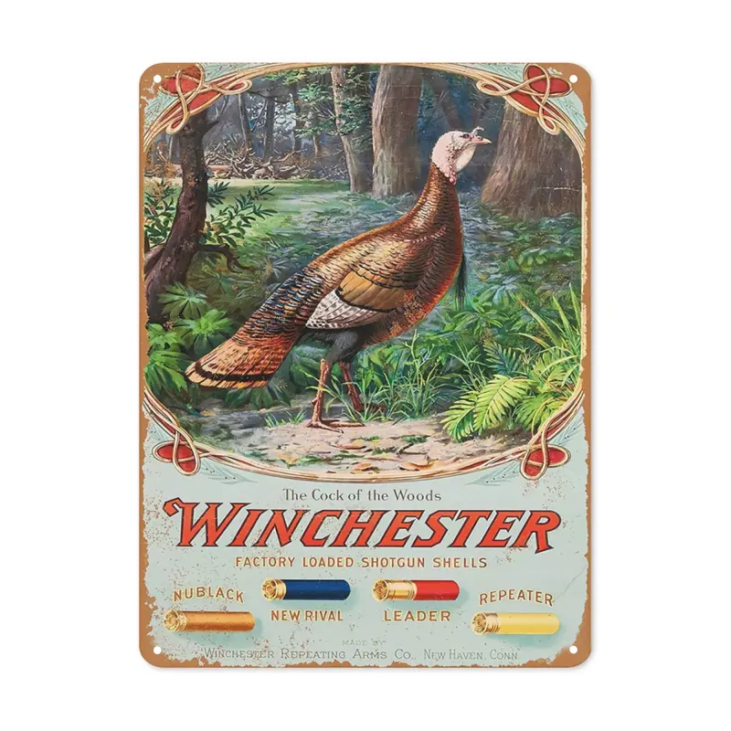 WSTKJW Rustic Design Vintage Western Hunting Metal Sign - 12"x8" Retro Tin Plaque for Indoor Home Decoration, Living Room Decor, Home Office Decoration, Home Decor Products, Tin Home Signs
