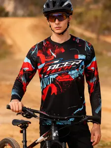 Motorcycle jersey Downhill Mountain Bike MTB Shirts Off road DH balck Motorcycle Jersey Motocross Sport wear Clothing Bike Long Sleeve Jersey, Jersey Top