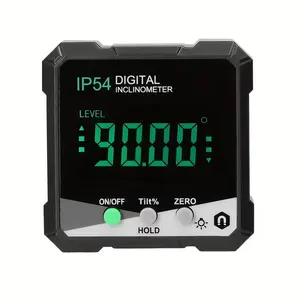 Portable Digital Inclinometer LCD Backlight, Angle Measurer, Slope Gauge, Single-Sided Magnetic Multi-Function Protractor, Hardware, Tool