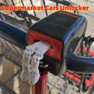 Creative Shopping Cart Keychain Set, Durable Plastic Material, Cute Design, Reusable Grocery Store Lock Tool, Perfect Gift