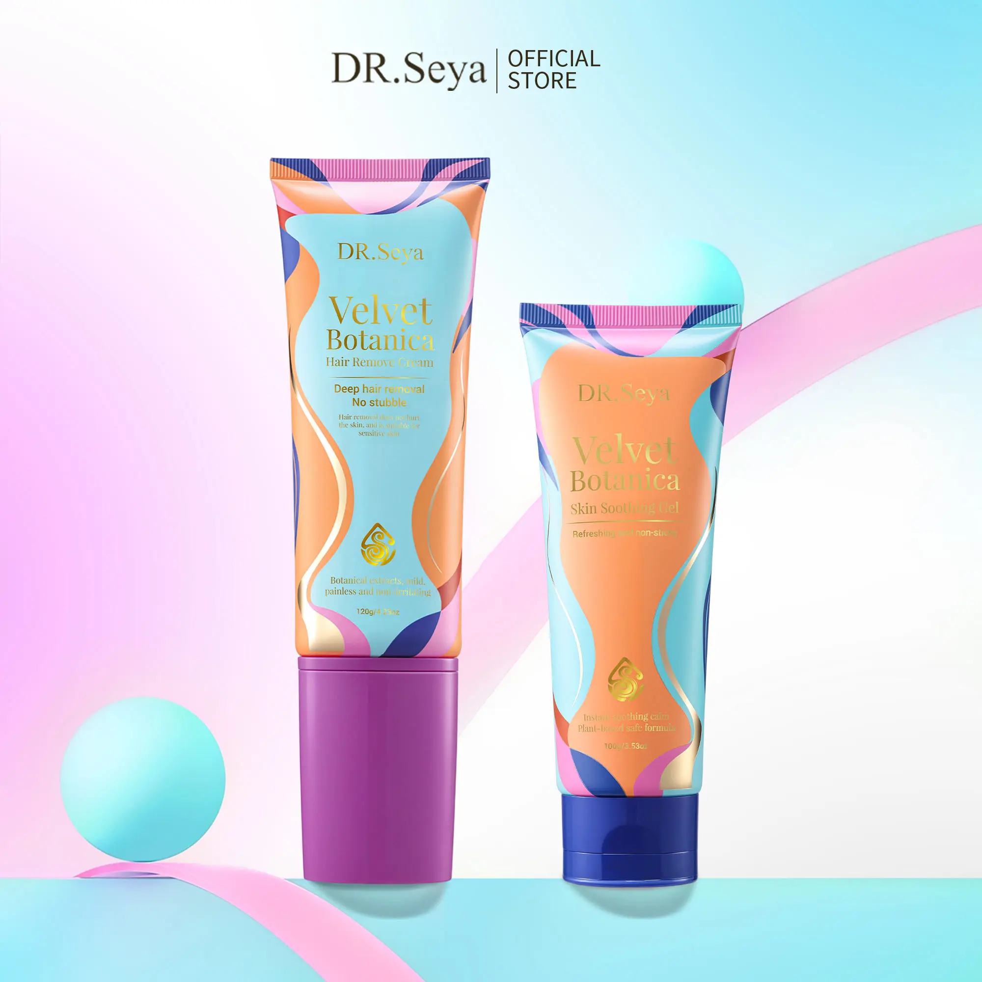 [DR.Seya Official] Free Hair Removal Cream for Sensitive Skin, Hypoallergenic Formula-Gentle & Fast-Acting Depilatory with ,Scent, Aloe & Hyaluronic Acid Suitable for Men & Women