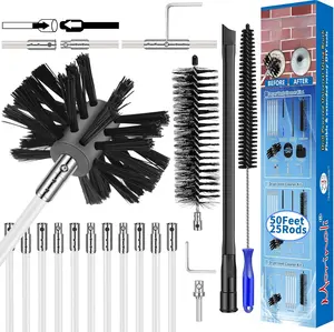 50  Dryer Vent Cleaning Kit for Drill Lint Removes Dryer Vent Cleaning System Dryer Vent Cleaner Kit Vacuum Attachment Dryer Vent Nozzle Hose Attachment Dryer Lint Brush Vent  Cleaner