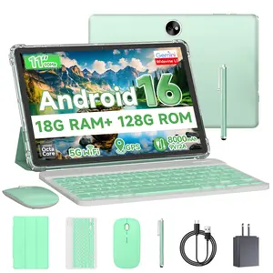 【SummerWins】11-inch Ultra-Thin Android 16 Tablet real 4GB RAM, 128GB ROM, 1TB Expandable, Octa-Core, Dual Cameras 5MP+13MP, 8000mAh Battery, All-in-One with Keyboard, Mouse, Stylus, Case & Cable — Perfect for Work, Study & Gaming, FathersDayGift