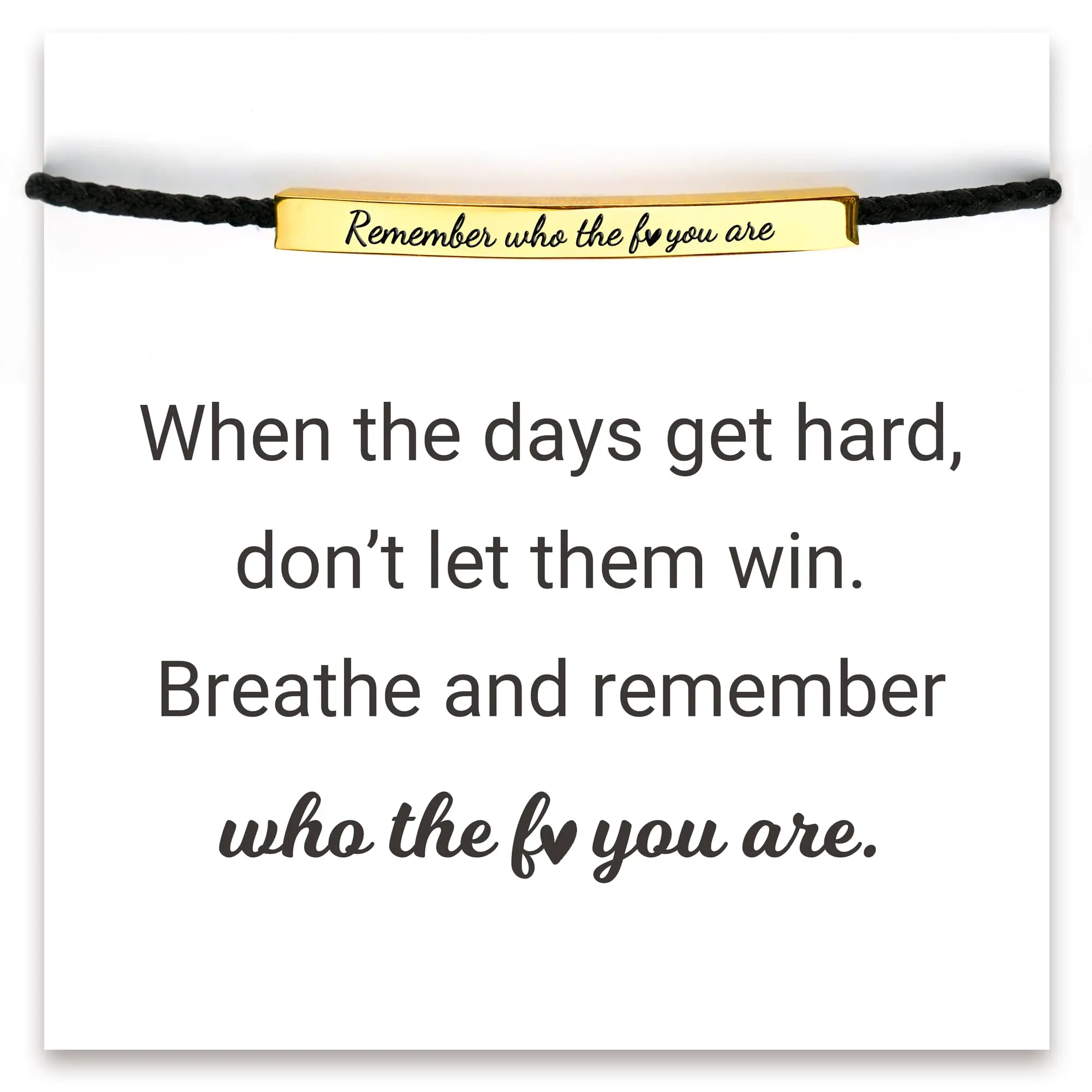 Unisex Adjustable Stackable Bracelets - Braided Stainless Steel & Rope, Non-Tarnish, Engraved with 3 Motivational Quotes, Elegant Minimalist Bangle, Women's Gift, Daily Motivational Present