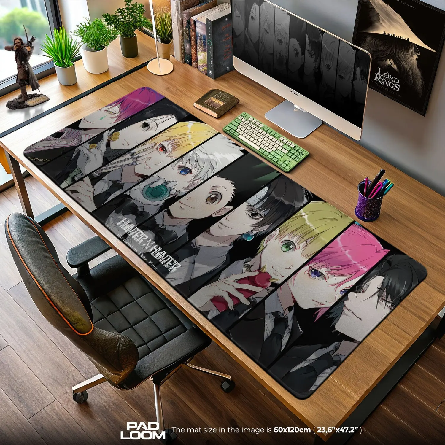 Hunter x Hunter Dark Aesthetic Mouse Pad, Anime Desk Mat