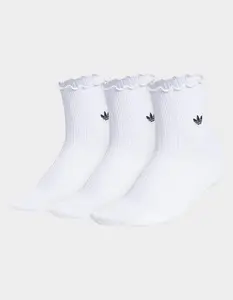 ADIDAS Originals U Ori Ruffle 3 Pack Womens Quarter Socks