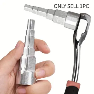 1PCS Universal Screw Key for Valve Studs, Sanitary Key with Built in Square Step, Hand Tool for 3/8 to 1-1/4 Inch Sizes