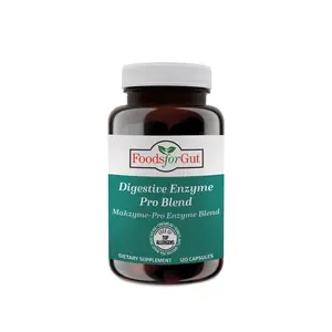 Foods For Gut Digestive Enzyme Makzyme-Pro Blend & Probiotics Plus | 120 Capsules | Vegetarian Capsules | Free of Top Allergens | Support Digestive Health | Bloating & Gas Relief