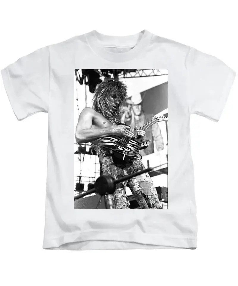 Vintage George Lynch Dokken Vintage White T-Shirt Short Sleeve One Side Unisex Cotton Menswear Top Tee