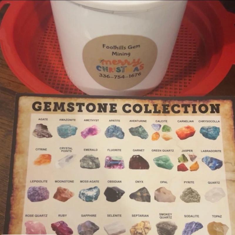 Foothills Gem Mining Mix Bucket - Includes Sifter, Confetti Sand, Crystal Raw Stones, and Tumbled Stones