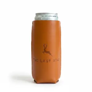 Slim/Tall Magnetic Leather Coozie - The Last Stag