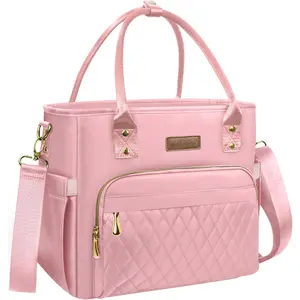 Lunch Bag Lunch Box Women - Leakproof Insulated Lunch Cooler Bag for Women - Large Lunch Tote Bags Adults, Pink