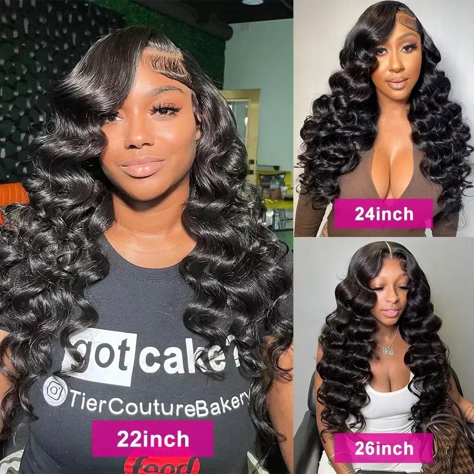 Odbe Hair 12A Loose Deep Wave Bundles Brazilian Virgin Human Hair Extensions 30 Inch Natural Black Virgin Hair Unprocessed Human Hair For Women