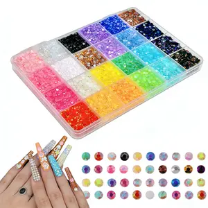 40000Pcs 40 Colors Jelly Multicolor SyntheticRhinestones Resin Flatback Beads for Art, BedazzlerKit for Crafting Book Shoes Nail Art