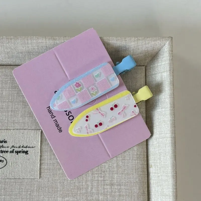 Cherry hair clip set