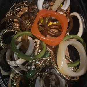 Vintage Resin Amber Acrylic Bangles Set, Fashion Multifunctional Jewelry for Women, Casual Cuff Bracelets, High Quality Bracelet, 4 Pieces, Daily Wear Accessories