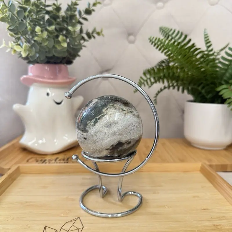 Natural Crystal Decoration～Stunning ocean Jasper sphere