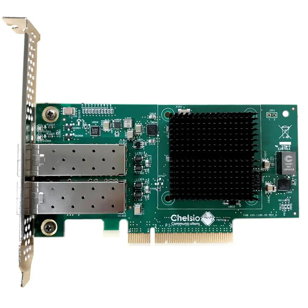 Chelsio T520-SO-CR 2-port Low Profile 1/10GbE Server Offload Adapter with PCI-E x8 Gen 3