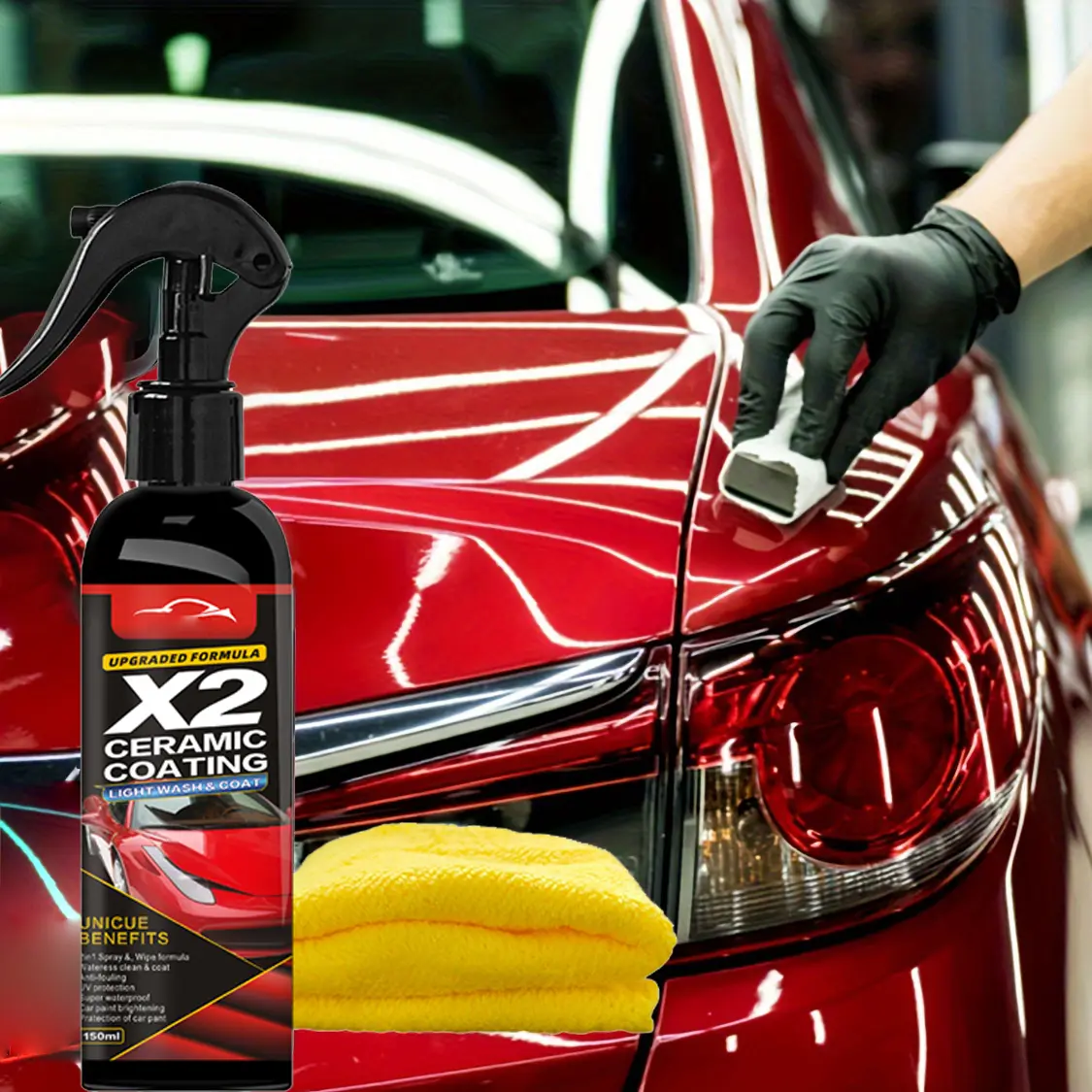Nuokaiqi Nanoceramic Spray Coating Agent - Automobile Coating Agent for Car Detailing, Paint & Glass Care, Durable Anti-Fouling Protection