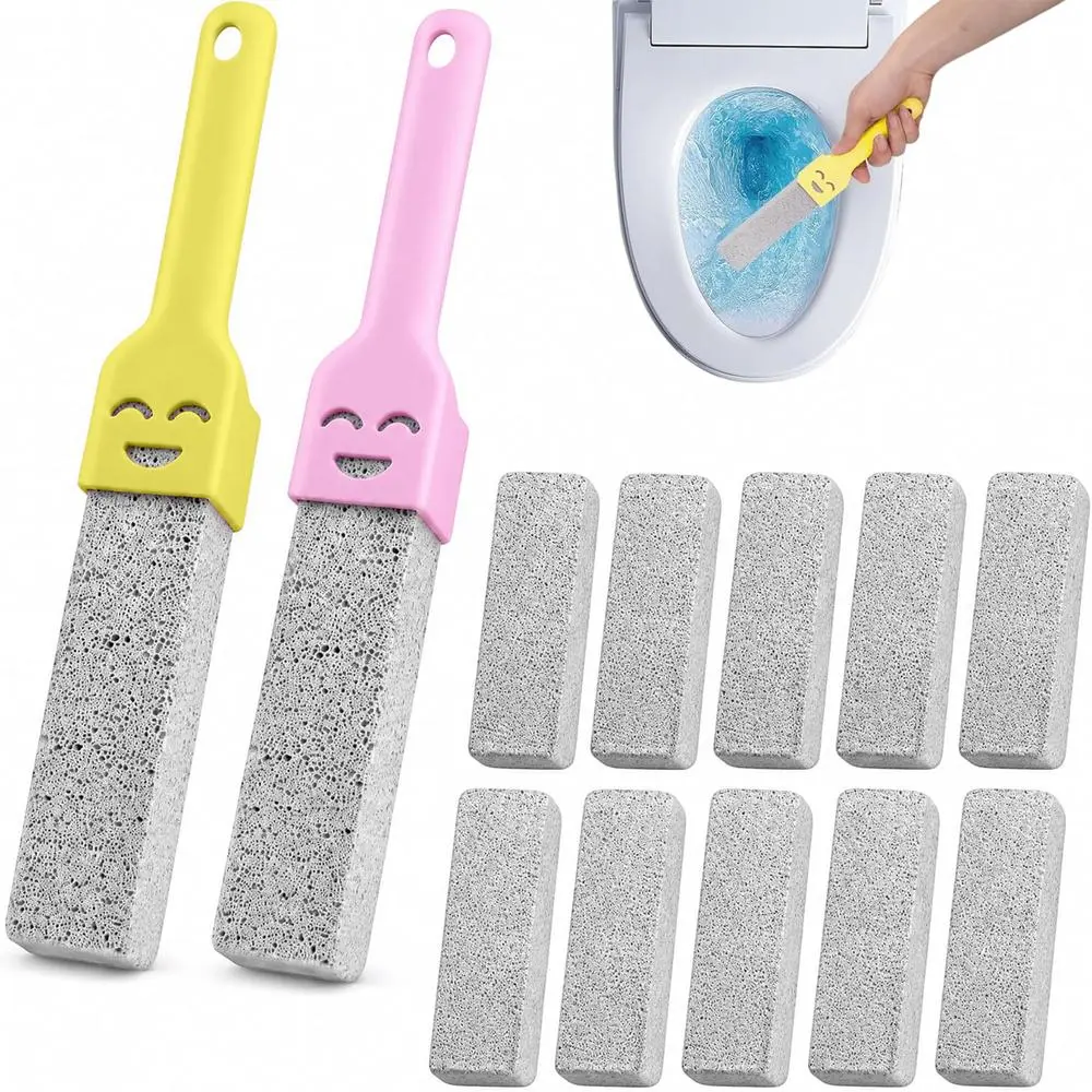 Cleaning Stick Pumice Stone Cartoon Removable Handle Lightweight Block, Multipurpose Handheld Toilet Cleaner for Washbasin Bathtub Stainless Steel Sink Pool Daily Home Maintenance Supplies
