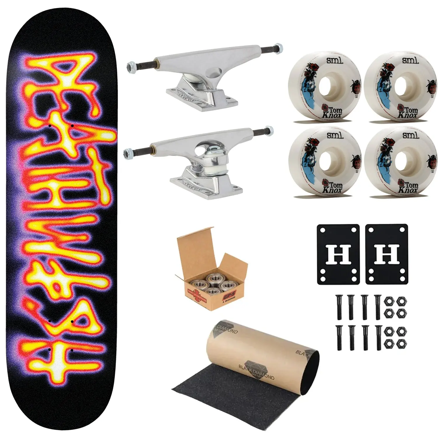 Deathwish Premium Complete Skateboard Heat 8.25" Ft. Krux/SML/Independent