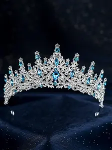 Women's Birthday Crown, Rhinestone Bride Wedding Headpiece, Ocean Princess Tiara for Hairstyle Party Makeup Dance Accessories