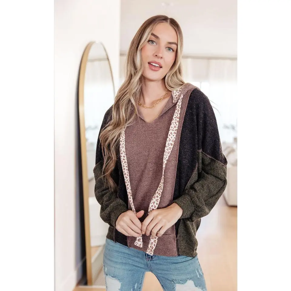 Mixed Emotions Color Block Hoodie